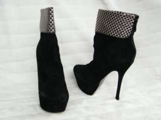 BEBE SHOES PLATFORM heels Mia SUEDE BOOTS Black  