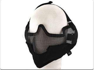 TMC Strike Steel Half Face Mesh Mask V2 with Velcro Surface (Black 