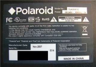 Repair Kit, Polaroid TLA 01911C, LCD TV , Capacitors Only, Not the 