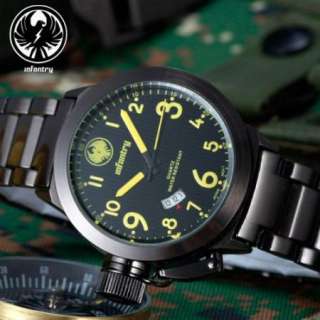 AVIGATOR Fashion Mens Army Police Quartz Sports Stainless Steel Watch 