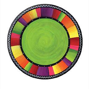 Fiesta Mexican Party STRIPES BANQUET DINNER PLATES  