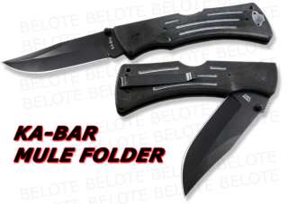 Ka Bar MULE Folding Knife G 10 Handle Plain Edge 3062  