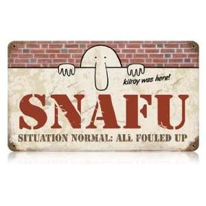  Snafu Vintaged Metal Sign