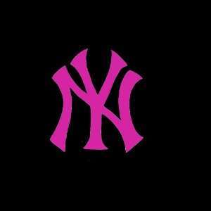  New York Yankees Car Window Decal Sticker Raspberry Pink 4 