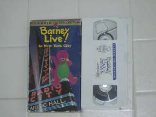Barney Live in New York City VHS Video Tape Radio City Music Hall 75 ...