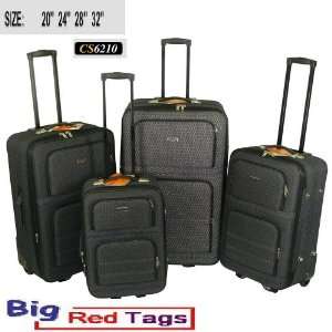   BLACK Rolling Travel Luggage Set 4 pc duffel bag 