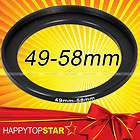   49 58 mm Male to Female Photo Step Up Lens Filter CPL Ring Adapter