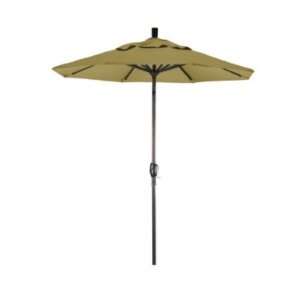   Tilt Market Umbrella with Black Pole, Heather Beige Patio, Lawn