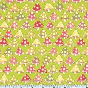  45 Wide Tillbrook Toadstool Lime Green Fabric By The 