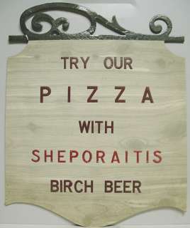   pa neat 1950 s sheporaitis birch beer die cut cardboard sign from the