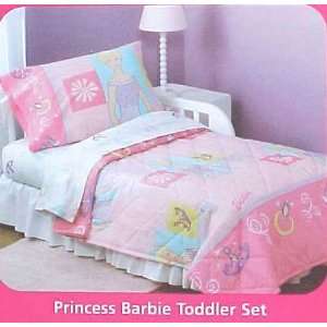  Princess Barbie 4 Pcs Toddler Bed Set Toys & Games