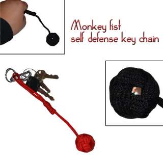 Red small monkey fist self defense keychain(P 00201)