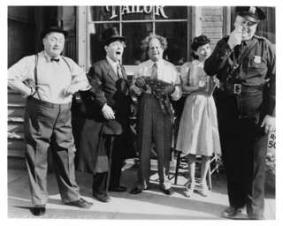 THE THREE STOOGES w/woman and cop CURLY still (a358)  