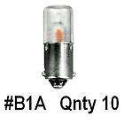 B1A Miniature Neon Bulbs 105 125V Min Bayn Qnty 10