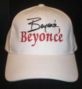 BEYONCE CAP / HAT WITH STITCHED AUTOGRAPH  