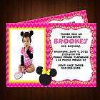 MINNIE MOUSE BIRTHDAY PARTY INVITATION CUSTOM & PERSONALIZED WITH 