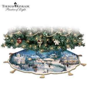 Thomas Kinkade Holidays To Remember Illuminated Tree Skirt Christmas 
