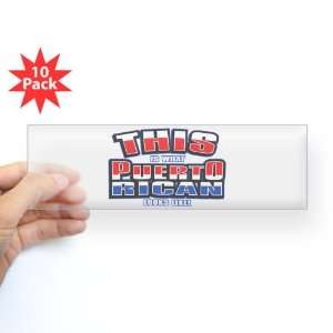 Bumper Sticker Clear (10 Pack) This Is What Puerto Rican 