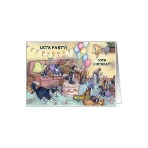   birthday party invitation, 30, thirty, thirtieth, Card Toys & Games