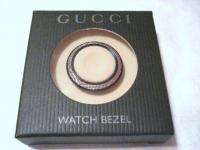 NEW in BOX   GUCCI BLACK DIAMOND CUT BEZEL for Bangle Watch   FREE US 