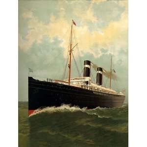  BIG SHIP VESSEL VINTAGE POSTER CANVAS REPRO