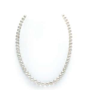  7 8mm White Freshwater Pearl Necklace   AAAA Quality, 20 