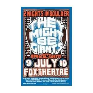  THEY MIGHT BE GIANTS   Limited Edition Concert Poster   by 