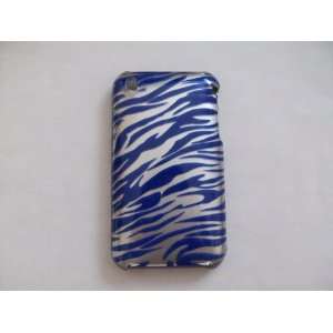  iPhone 3G/3GS Blue Zebra stripe White Hard Phone Case 