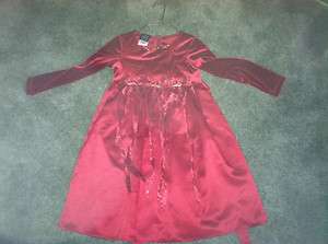BEAUTIFUL Girls Red Velour Dress (size 5) EXCELLENT CONDITION 