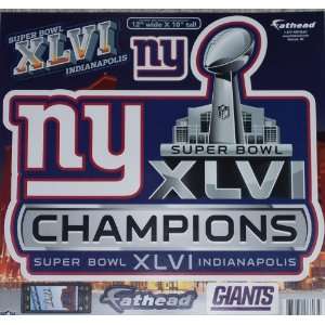  Fathead New York Giants Super Bowl XLVI Champions Logo 12 