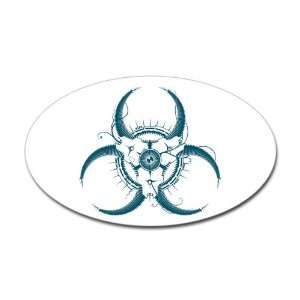  Sticker (Oval) Biohazard Symbol 