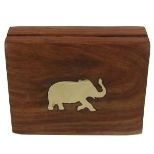  Playing Card Deck Case Holder Wood Box India Decor 