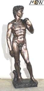 Cast Bronze Statue of Michelangelos David  