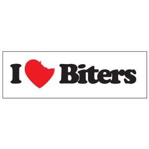  I Heart Biters Sticker Decal. Black and Red Everything 