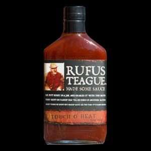 Rufus Teague, Award Winning   Touch O Heat BBQ Sauce, 16 Ounce Glass 
