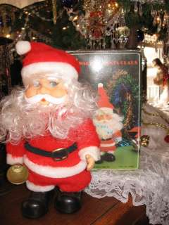   Walking Santa Claus Rings Bell Plays 3 Songs in Original Box  