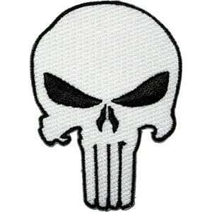  Punisher white skull logo iron on patch applique 