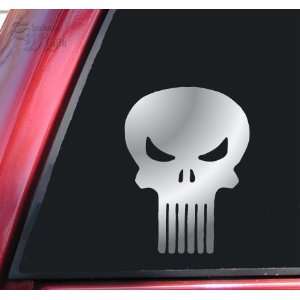 Punisher Skull Vinyl Decal Sticker   Shiny Chrome