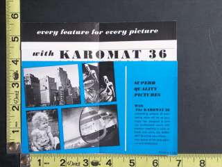   is filled with images and information about the karomat 36 camera