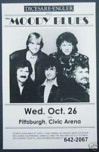 MOODY BLUES promotional concert poster collectible  
