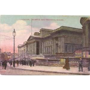 1905 Vintage Postcard Museum and Technical School Liverpool England UK