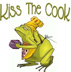 Kiss The Cook Cute Chef Apron For Frog Lovers  