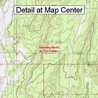   Topographic Quadrangle Map   Blanding North, Utah (Folded/Waterproof