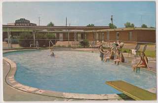   NC North Carolina Postcard Wayne Motel Hotel Swimming Pool Scene 1965