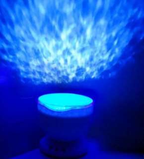 Relaxing night light Ocean wave LED sea projector pot lamp speaker 