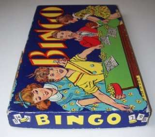 Vintage BINGO GAME by J. PRESSMAN No. 3125 1930s/40s Great Graphics 