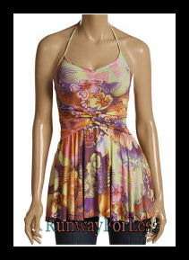 FREE PEOPLE Dancing Queen Tunic Floral Strappy Top XS L  