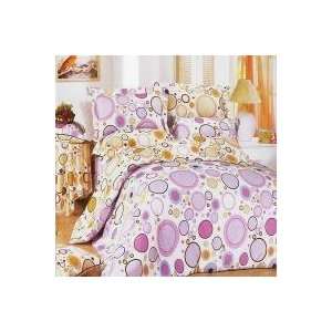   Comforter Set (Queen Size)   [Baby Pink] 100% Cotton 5PC Comforter Set