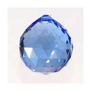  40MM VINTAGE CRYSTAL BLUE FENG SHUI BALL Patio, Lawn 