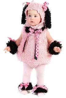 CUTE BABY PINK INFANT POODLE TODDLER PUPPY DOG COSTUME  